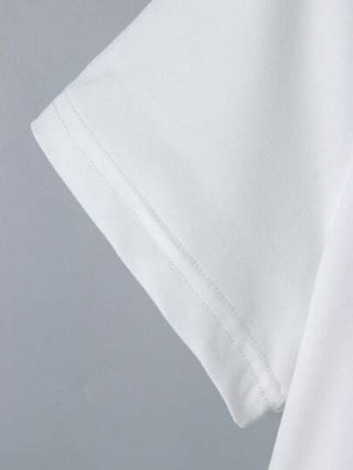 EZwear تي شيرت نسائي قصير بياقة دائرية وأكمام قصيرة، مطبوع عليه شعارات عفوية