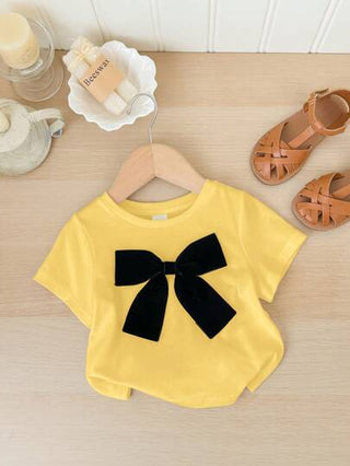 تيشيرتات بناتي لباس علوي LMoss Babygirl اللطيفة والمحبوكة متعددة الاستخدامات بأكمام قصيرة
