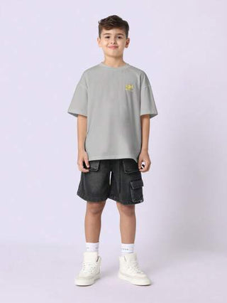 SUMWON تيشرت بطراز غرافيتي شارع الشبابي العصري، طباعة رسومات كبيرة الحجم، كاجوال صيفي بارد، مصنوع من خليط القطن، تصميم فني لوس أنجلوس للرياضة