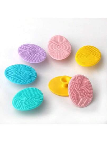 فرشاة الاستحمام السيليكون للأطفال، فرشاة تنظيف الوجه ذات كوب الشفط، ناعمة ولطيفة ، أداة نظافة رأس الرضيع المهتمة