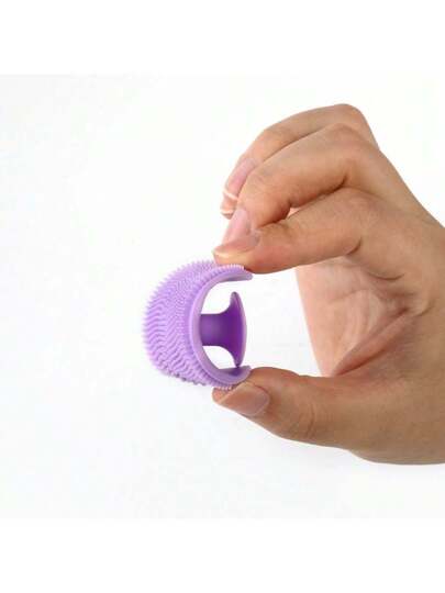 فرشاة الاستحمام السيليكون للأطفال، فرشاة تنظيف الوجه ذات كوب الشفط، ناعمة ولطيفة ، أداة نظافة رأس الرضيع المهتمة