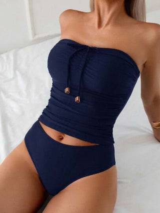 طقم تانكيني حريمي Swim Lushoire مجموعة ملابس سباحة ذات بندينة شيقة وقابلة للتعديل