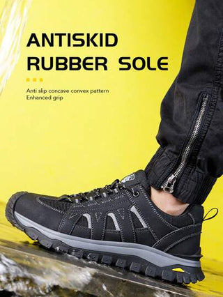 أحذية للرجال والنساء تحتوي على أطراف حديدية، أحذية أمان و كاجوال راحة ، خفيفة الوزن مقاومة للثقب ومتينة للاستخدام في العمل