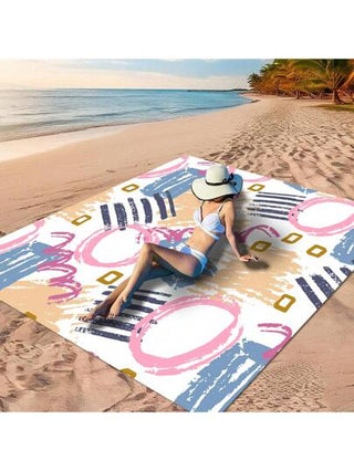 قطعة واحدة من "البقعة الزرقاء الخضراء التدريجية، نمط هندسي ببريشة ملونة، نمط هندسي متشابك أسود وذهبي، غرافيتي بأسلوب المحيط المثير، نمط زهري رائع" مصنوعة من مادة بوليستر 100% ، مقاومة للماء وسريعة التجفيف ، قابلة للغسيل في الغسالة ، وهي مناسبة جدًا...