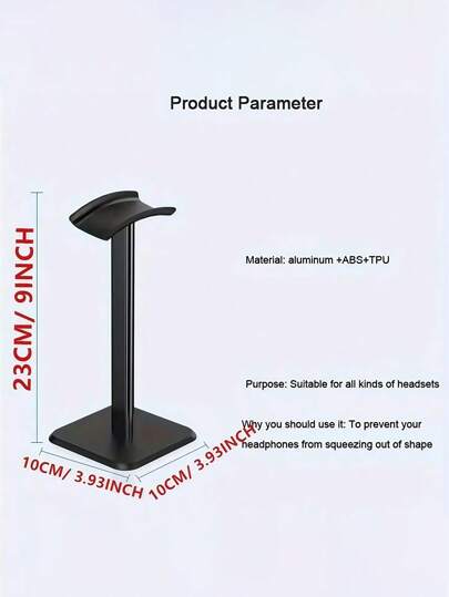 3 قطع حامل سماعات رأس من الألومنيوم الممتاز - حامل سماعات مكتبي رأسي، حامل أذن سطح المكتب من الألومنيوم، حامل سماعات رأس قوي ومنحني التصميم يناسب جميع سماعات الموسيقى - طراز كلاسيكي، متوفر باللون الأسود والأبيض والوردي