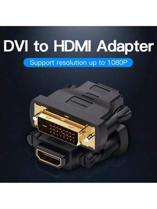 محول VENTION DVI (24+1)، إلى محول DVI (24+1) عالي الدقة، 1080 بكسل @ 60 هرتز، مناسب لأجهزة مثل أجهزة الكمبيوتر المكتبية، الحواسيب المحمولة، مربعات التلفزيون، التلفزيونات، أجهزة العرض، الشاشات