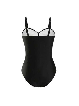 Swim Oasis فستان حمام مكون من قطعتين 2Pcs للمرأة ذات الحجم الكبير، جينز أسود رفيع بحمالات رفيعة، مع تنورة سوداء من الشبك، ملابس مناسبة لأجازة الصيف وأيام الشاطئ