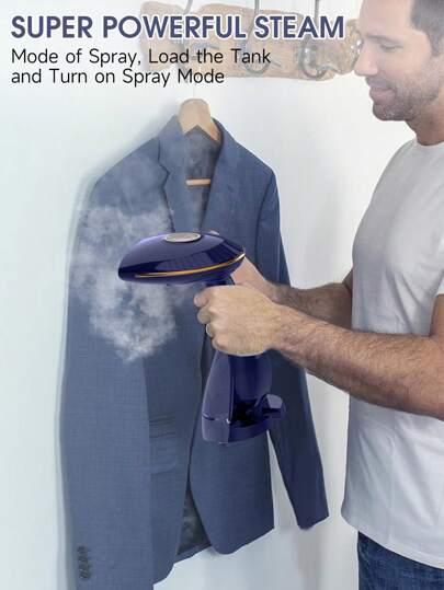 PANCERKA جهاز كي الملابس المدمج للسفر - 1500 واط، سخان سريع 30 ثانية، سعة كبيرة للماء، إيقاف تلقائي، بخار ثابت لإزالة التجاعيد بسرعة (قابس أوروبي)