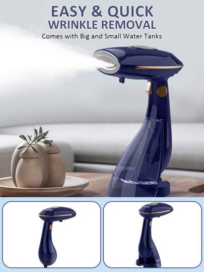 PANCERKA جهاز كي الملابس المدمج للسفر - 1500 واط، سخان سريع 30 ثانية، سعة كبيرة للماء، إيقاف تلقائي، بخار ثابت لإزالة التجاعيد بسرعة (قابس أوروبي)