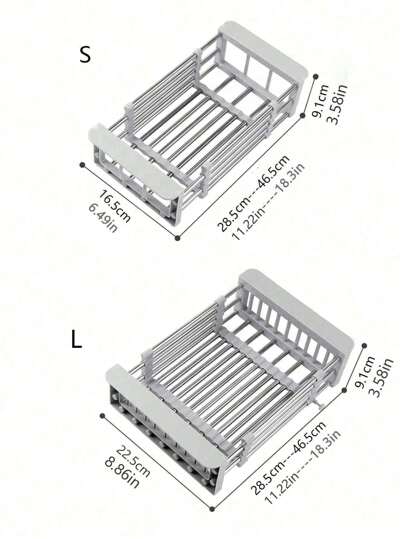 مصفاة حوض مطبخ قطعة واحدة، حامل حوض فولاذي مقاوم للصدأ قابل للسحب، منظم أدوات طاولة الطعام