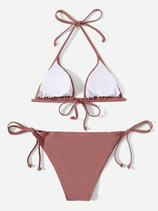 Swim Basics بكيني لون واحد، ملابس شاطئية للعطلات