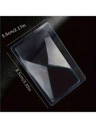 أدوات مكتبية ومدرسية 2 قطعة مجموعة عدسة فرات محمولة بحجم بطاقة الائتمان - مكبر 3 مرات، مناسب للمحفظة والمجوهرات والمساعدة على القراءة، ومستلزمات المدرسة، العودة إلى المدرسة