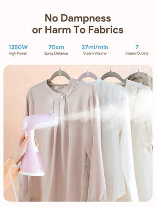 Teckwe جهاز تنظيف بالبخار متعدد الاستخدامات لملابس المنزل والسفر، كي ملابس بخاري رأسي، بخار يدوي محمول، خزان سعة 300مل وتسخين سريع 15 ثانية، إيقاف تلقائي، مناسب للمنزل والسفر - قابس أمريكي، هدايا عيد الميلاد، ضروريات الخريف والشتاء، ضروريات العطلات...