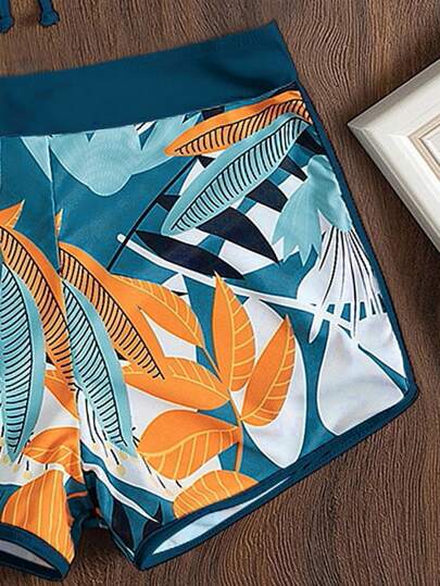 Swim Lushoire بكيني مجموعة ربطة العنق للنساء، طباعة عشوائية