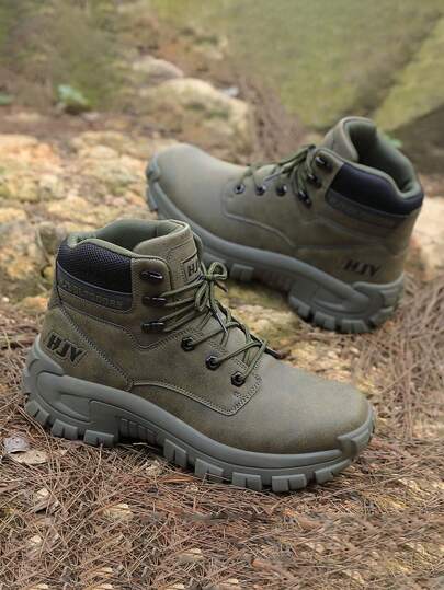 بوت تكتيكية عسكرية مقاومة للماء للرجال عالية الكاحل ، بوت دبابات من الجلد ، بوت походная خفيفة مضادة للانزلاق ، كاجوال