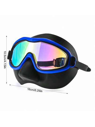 نظارات السباحة مع غطاء للأنف، نظارات سباحة بإطار واسع ،نظارات السباحة للرجال والنساء