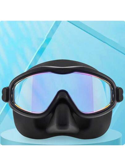نظارات السباحة مع غطاء للأنف، نظارات سباحة بإطار واسع ،نظارات السباحة للرجال والنساء