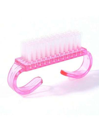 قطعة واحدة من فرشاة التنظيف الصغيرة لرموش الأظافر، ذات مقبض، لتنظيف الأظافر والتخلص من الأتربة، فرشاة اظافر عشوائية اللون لحمام القدم و البديكير، أدوات تنظيف الأظافر وإزالة الغبار من المواد البلاستيكية