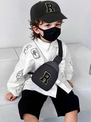 قبعة بيسبول مع حقيبة صغيرة للأطفال 2 قطعة، قبعة دلو للأولاد والبنات لمقاومة الأشعة فوق البنفسجية مع حزام، قبعة للرحلات والتخييم