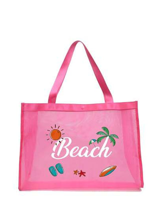 شنطة قماشية شبكية تنفس للشاطئ، مطبوع عليها حرف وشجرة جوز الهند، سعة كبيرة، شنطة حمل كاجوال قابلة للطي للنساء، مناسبة للشاطئ والرحلات والنزهات، مقاومة للماء وخدمات متعددة، مثالية للمدرسة والعمل والكلية والخارج والتسوق والسفر، هدية لعيد الأم