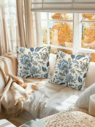 1/2/4 غطاء وسادة ريفي عتيق مزهريات ، أسلوب الصينية ، سحاب إغلاق، قابل للغسل في الغسالة، بوليستر - مثالي لديكور الربيع والصيف ،كنبة وغرفة النوم، مقاسات 15.7x15.7 ، 17.7x17.7 ، 19.7x19.7 بوصة