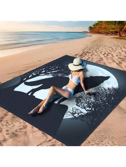 قطعة واحدة من "بساط نزهة رؤية البحر بالدولفين، بساط النزهة الأسود والذهبي، بساط النزهة النمر الأسود، بساط نزهة ظل الذئب ليلة القمر، بساط النزهة الهندسي الأسود والذهبي"، مصنوع من مادة البوليستر 100٪، ومقاوم للماء وسريع التجفيف، وقابل للغسل والغسل...