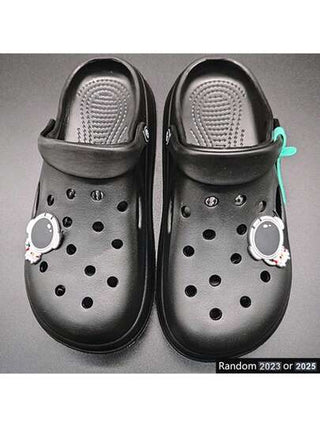 الحلق مريحة للرجال والنساء مع ذات أكسسوارات ، أحذية حديقة ذات أربطة سميكة، صنادل للزوجين مضادة للانزلاق ، أحذية خفيفة ثقب الأحذية الشرقية المغلقة سهلة الارتداء والنزع مناسبة للاستخدام داخليا وخارجيا على الشاطئ والمسبح، إصدار رقمي 2025 أو 2025 عشوائي