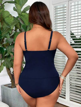 Swim Lushoire زائد الحجم الرقبة المربعة سترة عارية أساسية بيكيني