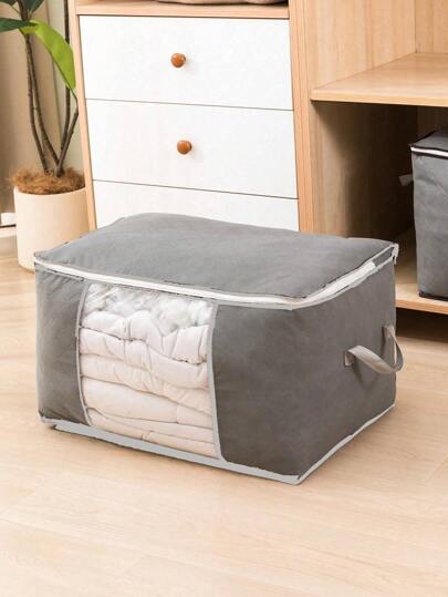 1 قطعة كيس تخزين سعة كبيرة، كيس تخزين للبطانيات غير منسوج، كيس تخزين وتنقل للبطانيات، كيس تخزين للأشياء والملابس، للتخزين الموسمي والتنظيم ديكور الخريف ديكور المناسبات ديكور الغرفة ديكور المنزل ديكور غرفة النوم