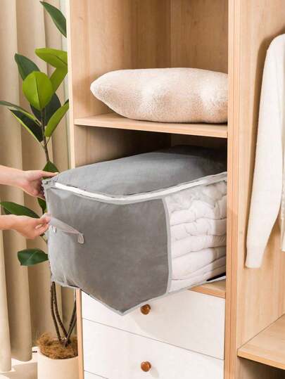 1 قطعة كيس تخزين سعة كبيرة، كيس تخزين للبطانيات غير منسوج، كيس تخزين وتنقل للبطانيات، كيس تخزين للأشياء والملابس، للتخزين الموسمي والتنظيم ديكور الخريف ديكور المناسبات ديكور الغرفة ديكور المنزل ديكور غرفة النوم