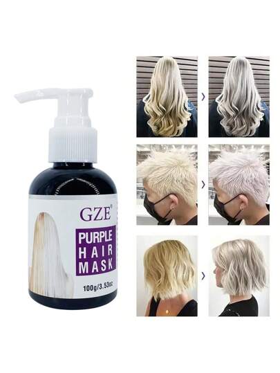 قناع شعر أرجواني للشعر الأشقر للرجال والنساء، معمق ومرطِّب للشعر الجاف