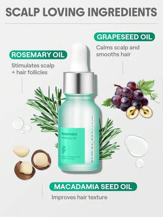 SHEGLAM HAIR زيت إكليل الجبل للشعر وفروة الرأس -15 مل/0.5 أونصة سائلة، زيت أساسي للعناية بالشعر، مصل زيت إكليل الجبل المرطب، توازن دهون فروة الرأس، تهدئة فروة الرأس الجافة، زيادة اللمعان والمرونة، تغذية بصيلات الشعر، غني بزيت إكليل الجبل، زيت بذور...