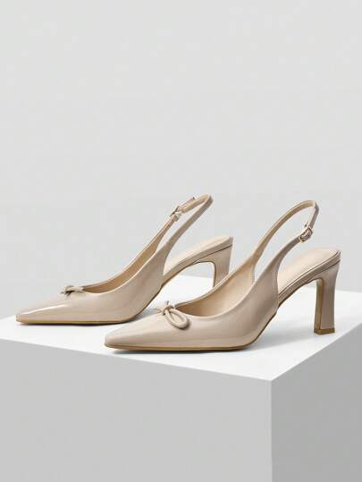 MOTF أحذية كعب عالي كلاسيكية مريحة متعددة الاستخدامات بتصميم أصبع قدم مدبب مناسبة للتنقل والمواعيد والحفلات والعطلات والحفلات الزفاف