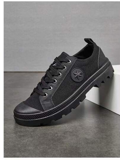 أحذية سلامة رجالية جديدة، مضادة للانزلاق، مقاومة للبلى، خفيفة الوزن، لمواقع البناء، بلون أحادي، من الألياف البوليستر، بطراز شحن خارجي، للاستخدام في كل الفصول