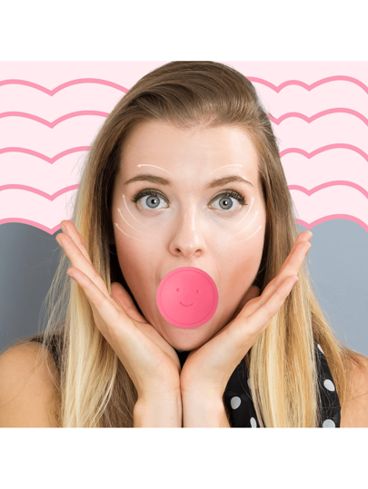 جهاز تدريب العضلات V الصامت بقطعتين من السيليكون، أداة تدليك الوجه، أداة اليوجا للوجه، مدرب اليوجا للوجه، جهاز تمارين الفك والذقن المزدوج للرجال والنساء