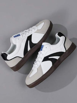 أحذية رياضية خفيفة الوزن ذات قاع ناعم للرجال، أحذية كاجوال ذات أصابع مستديرة وأربطة