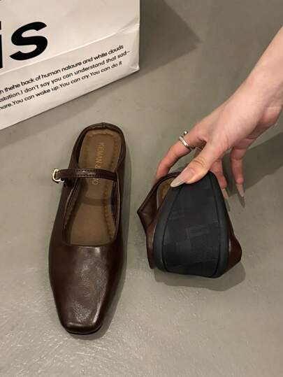 مِلْحَقَات نِساء خفيفة عادية موديل 2025 للربيع والصيف، شبشب إنزلاق من غير ظهر، قاع ناعم، كاجوال