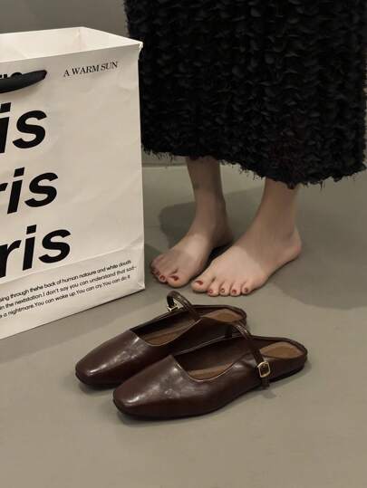 مِلْحَقَات نِساء خفيفة عادية موديل 2025 للربيع والصيف، شبشب إنزلاق من غير ظهر، قاع ناعم، كاجوال