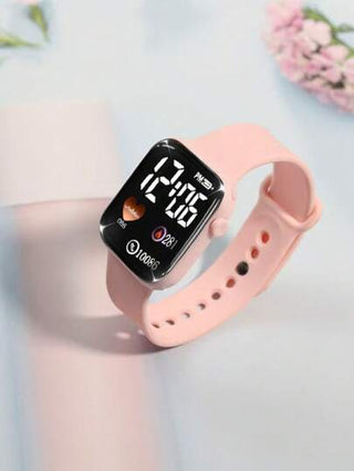 ساعة أطفال رقمية موضة مع قلادة, سوار, أقراط - أفضل هدية للأطفال