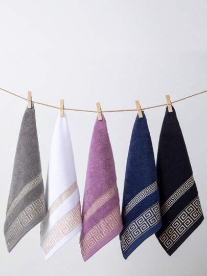 1/5/10 قطع مناديل يد مربعة 34*34 سم 100% قطن ، ألوان متعددة ، بنقوشات مربعة وزهور بسيطة. مناشف يد، مناشف وجه، مناشف امتصاصية سريعة الجفاف للرجال والنساء والأزواج، مناسبة للحمام والمطبخ والسفر والفنادق، هدايا المناسبات