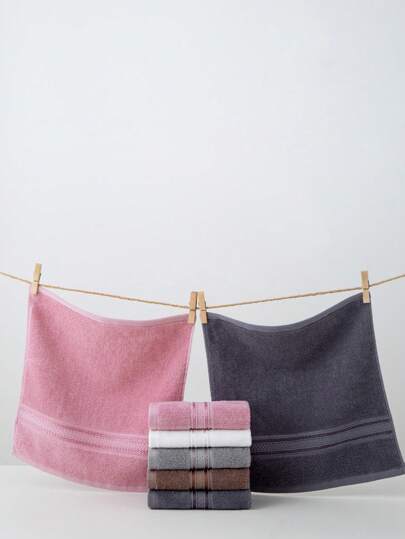 1/5/10 قطع مناشف يد قطنية مربعة 34 * 34 سم، بتصاميم بسيطة من الشارات والنقوش الزهرية، ماصة وسريعة الجفاف، مناسبة للحمام والمطبخ والسفر والفنادق، هدايا للرجال والنساء والأزواج، مناسبة لجميع المواسم