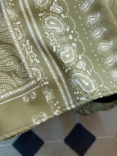 Franclia سروال نسائي طباعة زهور عصري بلون أخضر ، ربيع/صيف