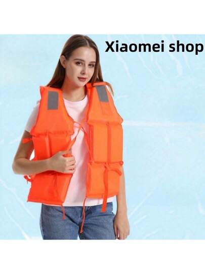 قميص سلامة لحياة الكبار عالي الجودة - مقاس إكسترا لارج سميك، مناسب للقوارب والانجراف والصيد والسباحة (انظر الصورة الأخيرة للمنتج الأصلي)