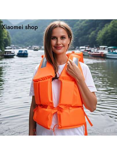 قميص سلامة لحياة الكبار عالي الجودة - مقاس إكسترا لارج سميك، مناسب للقوارب والانجراف والصيد والسباحة (انظر الصورة الأخيرة للمنتج الأصلي)