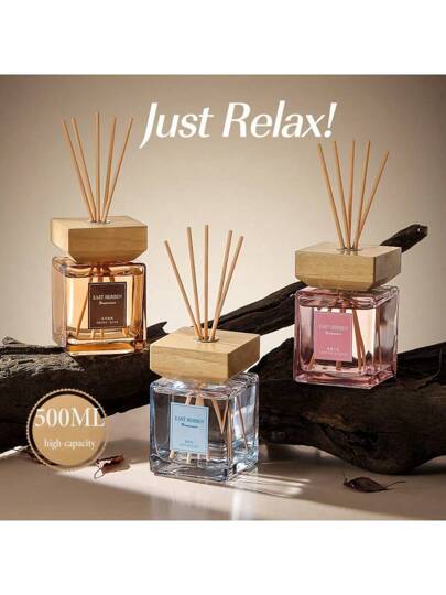 طقم نشر العطور 500مل (16.9 أونصة سائلة)، مناسب للديكور المنزلي الداخلي، يشمل 5 عيدان رافتينية معطرة، مناسب لغرف النوم، غرف الدراسة، معطر الهواء في الحمام