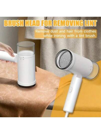 ESUPER بخاخ أقمشة ملابس محمول، بخاخ بخار للملابس 1200 وات، إزالة التجاعيد من الأقمشة، حجم صغير وقابل للنقل للسفر (أبيض)