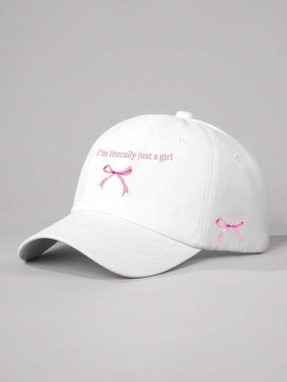 1 قطعة قبعة بيسبول قابلة للتعديل، طبعة "أنا حرفيًا مجرد فتاة" للأطفال, قبعة شمس كاجوال للخارج للأولاد والبنات، مناسبة للربيع والخريف والسفر والشاطئ