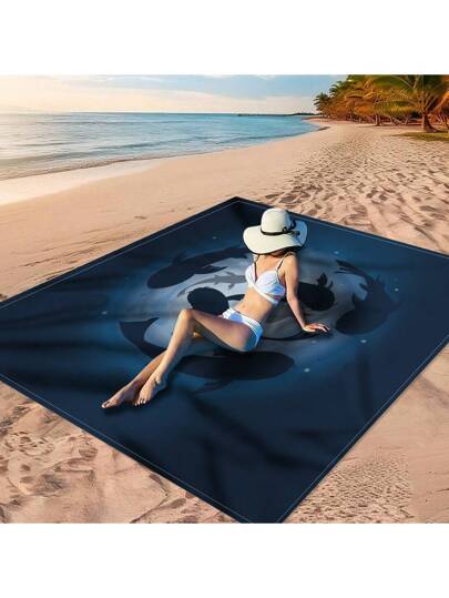 قطعة واحدة من 'بساط شاطئ بنمط التنين، بساط شاطئ وحش البحر الأرجواني، بساط شاطئ بظل سمكة البحر العميق، بساط شاطئ سمكة القرش البارد، بساط شاطئ حبر بحري' مصنوع من 100% بوليستر، مقاوم للماء وسريع التجفيف، قابل للغسل وغسل آلي، مناسب للتنزه والنزهات...