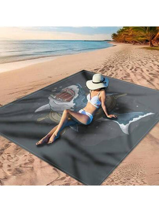 قطعة واحدة من 'بساط شاطئ بنمط التنين، بساط شاطئ وحش البحر الأرجواني، بساط شاطئ بظل سمكة البحر العميق، بساط شاطئ سمكة القرش البارد، بساط شاطئ حبر بحري' مصنوع من 100% بوليستر، مقاوم للماء وسريع التجفيف، قابل للغسل وغسل آلي، مناسب للتنزه والنزهات...