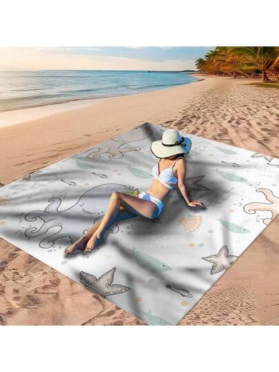 قطعة واحدة من "بساط شاطئ وحش البحر الجميل، بساط شاطئ صيفي مضحك، بساط شاطئ مائي مصور، بساط شاطئ بحري خفيف وممتع، بساط شاطئ خرافي لملكة البحر"، مصنوع من مادة بولي إستر 100٪، مقاوم للماء وسريع التجفيف، قابل للغسيل والغسيل بالغسالة، وهو مناسب جدًا...